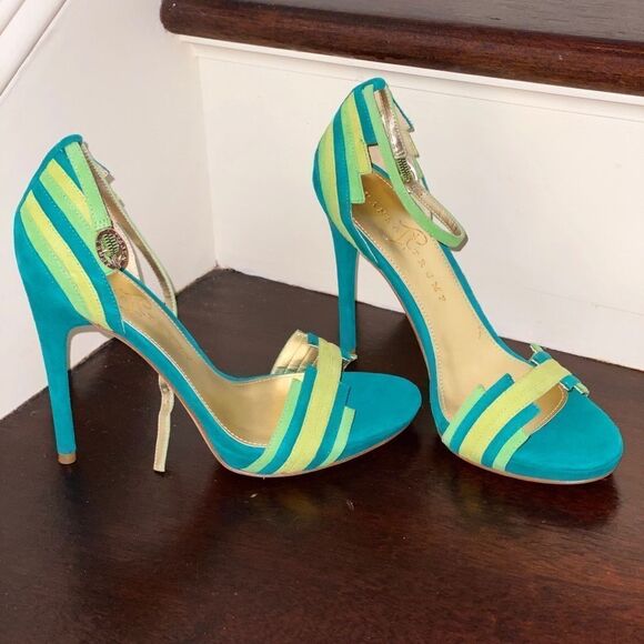 Jade Suede Heels - Picture 1 of 4